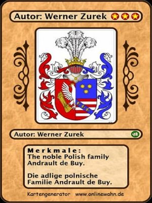 cover image of The noble Polish family Andrault de Buy. Die adlige polnische Familie Andrault de Buy.